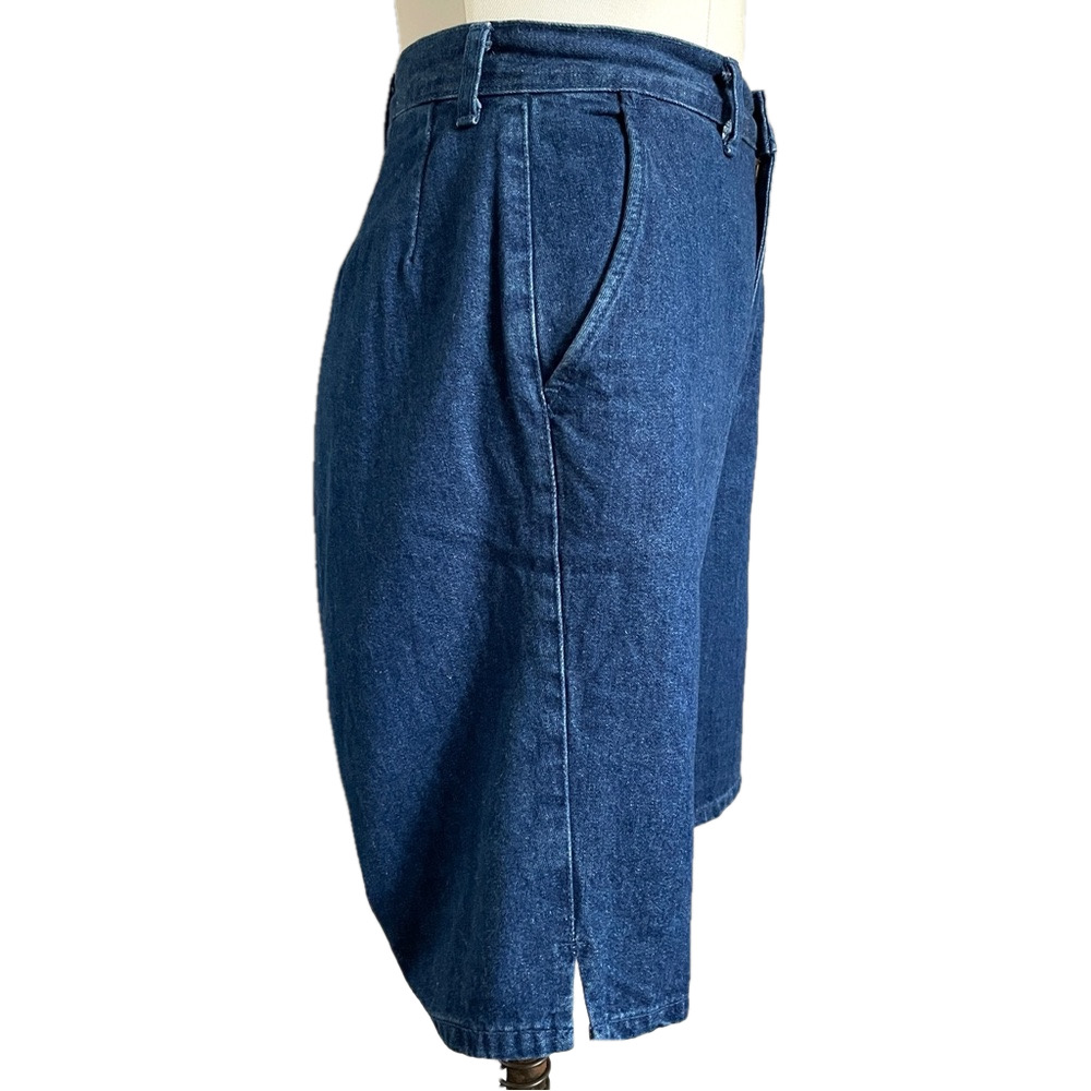 Vintage High-rise 10" Denim Walking Shorts - S/M, ~28" Waist 🇨🇦 - Picture 4 of 11